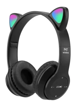 Audifonos de gatito con luces