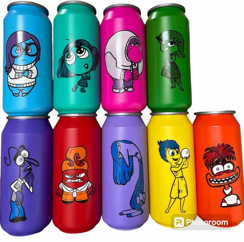 Los Botes Tipo Lata de los Personajes de Emociones