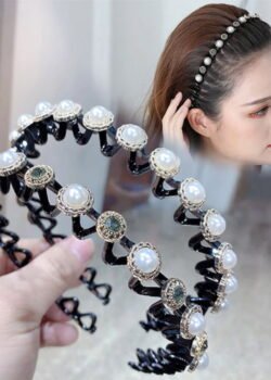 Diadema Elegante con Perlas y Piedras: Mejora tu peinado