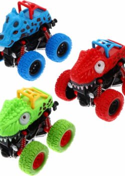 Vehículo Todoterreno con fricción figura de dinos