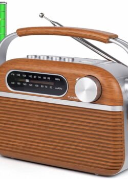 Radio Analógica FM Portátil con Altavoz Bluetooth