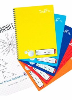 Libreta Escolar Indra Doble Espiral Raya/cuadros