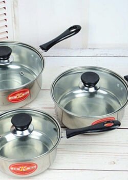 Juego de Cacerolas de Acero Inoxidable de Grado Alimenticio