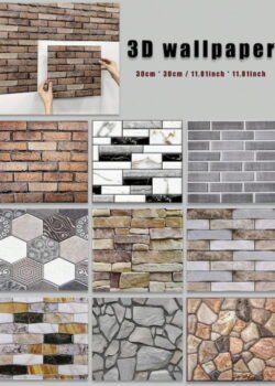 Pegatinas de Pared 3D: Decoración de Panel de Pvc /30x30cm