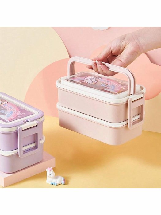 Topper Lonchera Fiambrera de Doble Capa con Forma de Dibujos Animados - Imagen 4