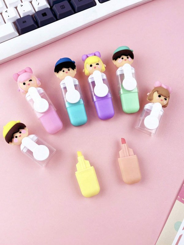 Mini Marcatextos Plumones Resaltadores 6p - Imagen 4