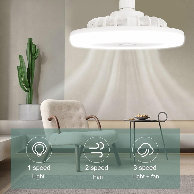 Luz de Ventilador de Techo con Control Remoto y Aroma - Imagen 3