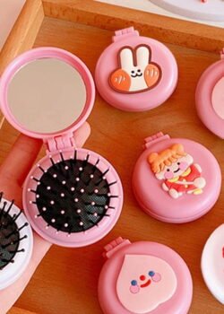 Cepillo Portátil Plegable c/espejo