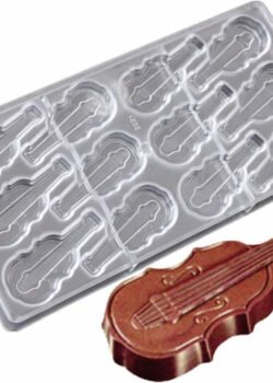 Molde de Chocolate de Policarbonato en Forma de Violín de Guitarra 3D