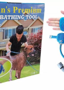 Cepillo de Baño para Perros y Gatos con Mangera y Rociador
