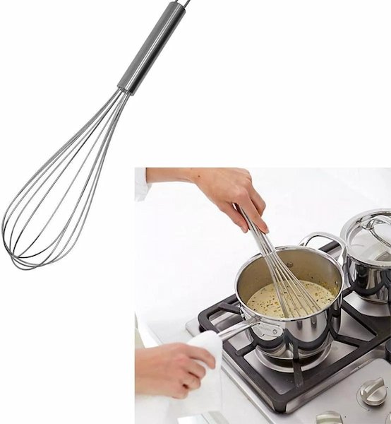 Batidora Manual de Acero Inoxidable - Tamaño Grande - Imagen 2