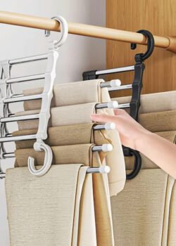 Perchero Retráctil de Acero Inoxidable para Pantalones