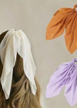 Coleteros con Lazo para el Pelo - Cinta Larga Lisa, Bandas Elásticas para el Cabello, Varios Colores