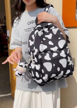 Mochila de Baca con Patrón de Vaca - Varios Colores Surtidos