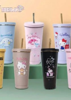 Vaso con Popote de Personajes