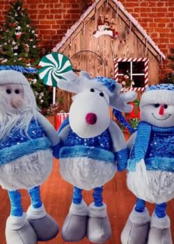 Patones Navideños chico azul 2753