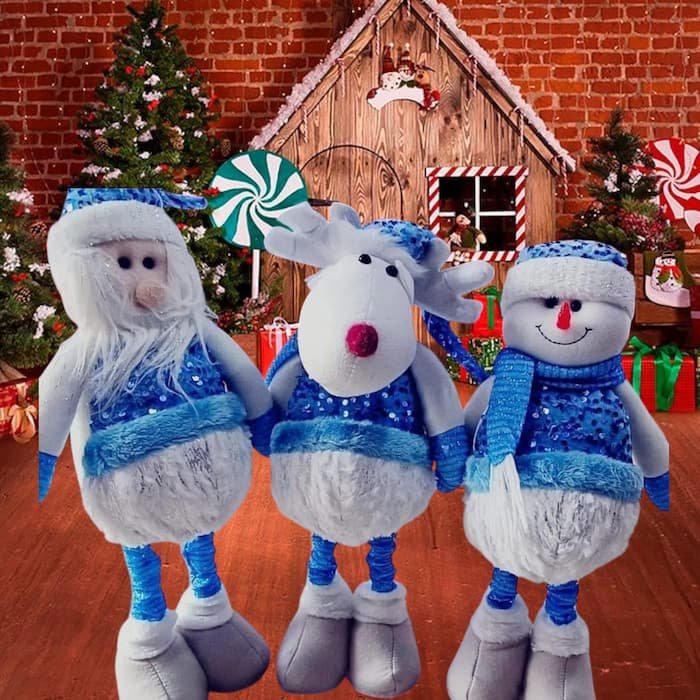 Patones Navideños chico azul 2753