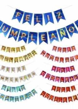 Banderin Feliz Cumpleaños Holografico