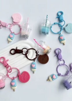 Llaveros Bonitos Helado Burbuja Té Galleta
