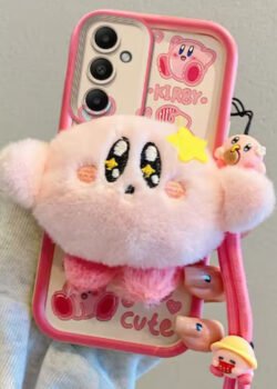 Kirby de peluche funda para el celular