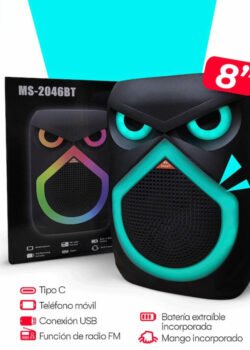 Bocina 8" C/Luz Led mod. MS-2046BT