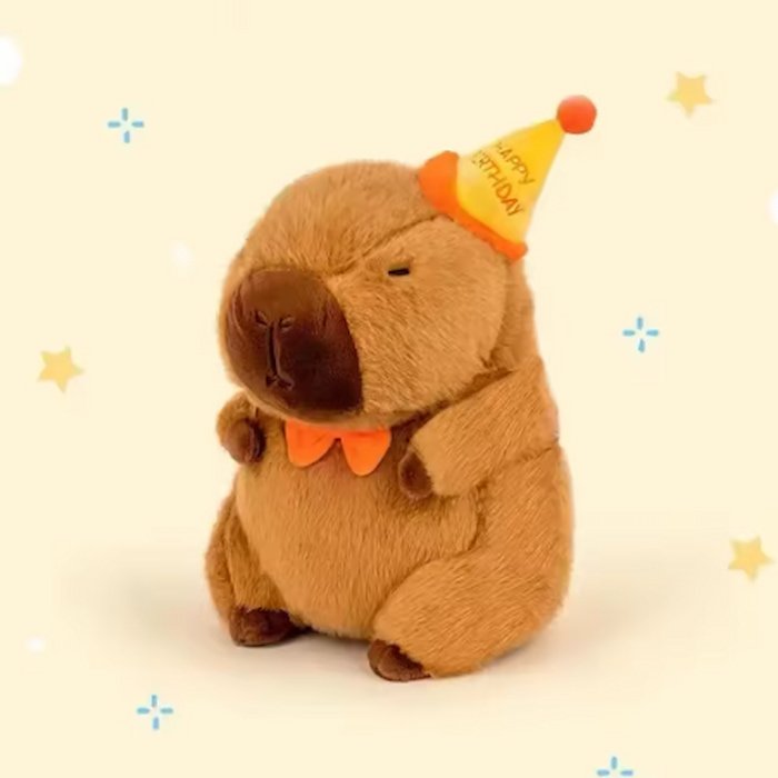 Peluche Capibara "Feliz Cumpleaños" 22 CM