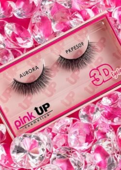 3D Eyelashes Aurora Pink Up