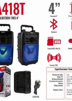 Bocina Con Luz Led 4"