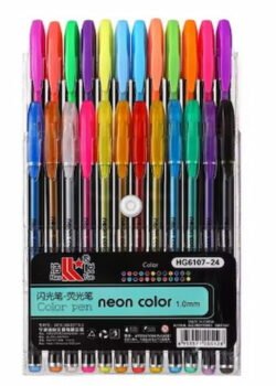 Lapicero de Gel Neón 24pz