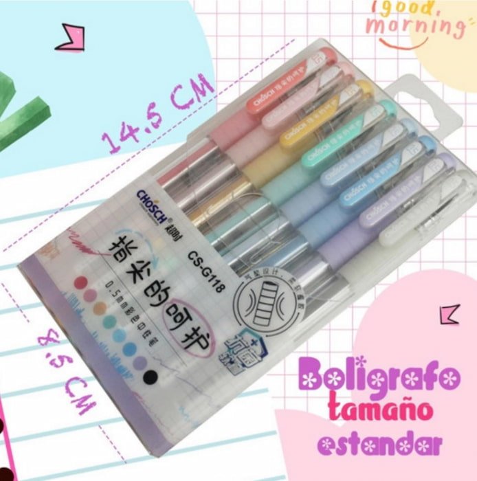 Lapicero de Gel 8 pz