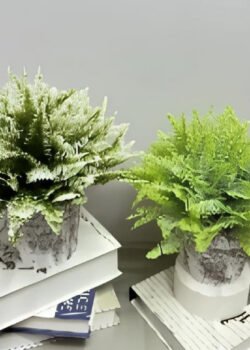 Planta de Helecho Verde en Maceta Artificial #E122