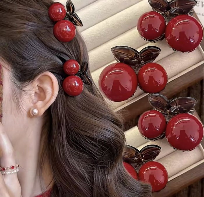 Pinza Cherry P/Cabello "El par"