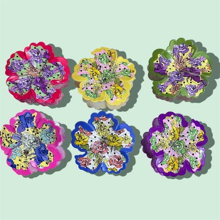 Pinza P/Cabello Flor Estampada