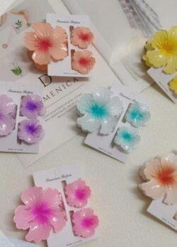 Set de Pinzas de flor  P/Cabello 3pz
