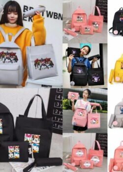 Combo de Mochila Coreana 4pz