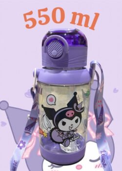 Bote Transparente P/Agua Kuromi 550ml