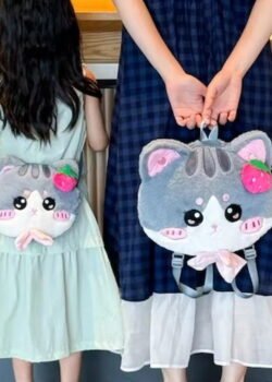 Bolsa/Mochila de Peluche Gatito