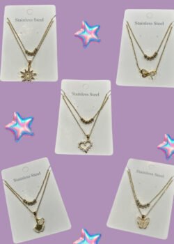 Cadena doble de  Acero Inoxidable