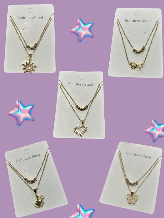 Cadena doble de Acero Inoxidable