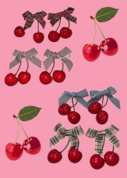 Pasador Moño Cherry (El par)