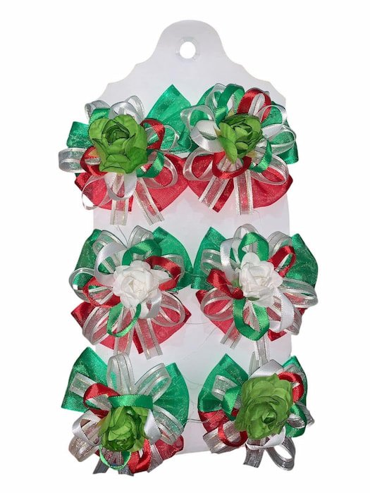 Mini Moños Tricolor (EL par)