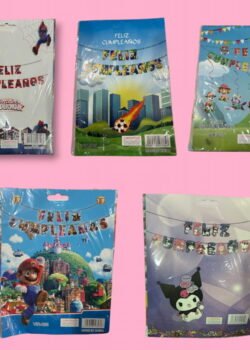 Letrero de "Feliz Cumpleaños" Varios Personajes