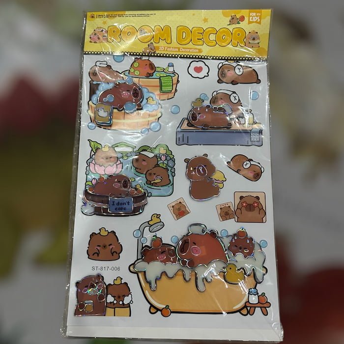 Calcomanias jumbo de Capibara /Dinosaurios