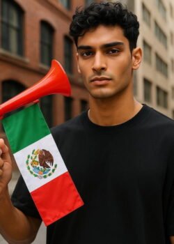 Trompeta C/bandera Tricolor