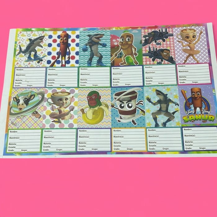 Etiquetas de Personajes 24pz - Imagen 2