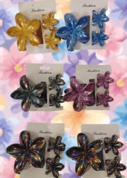 Set de Pinza P/cabello  Hawaiana 3 pz