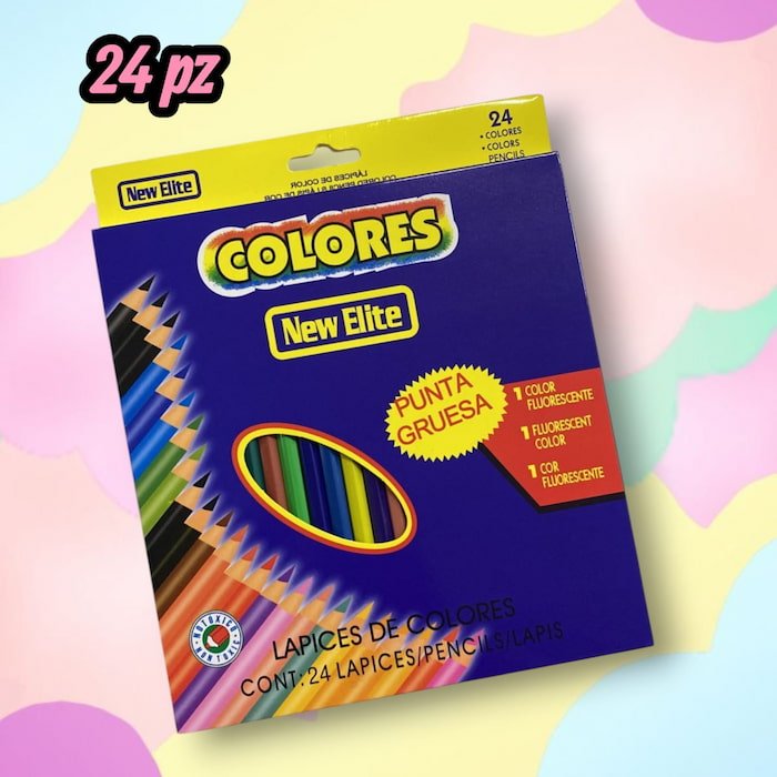Colores de Madera New Elite 24 pz