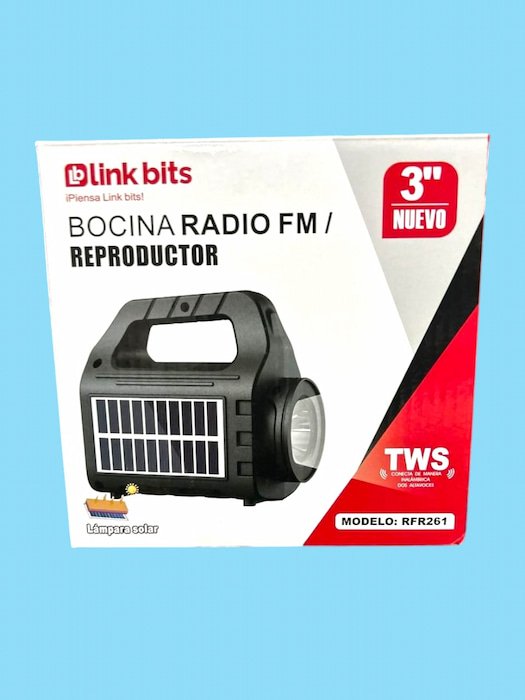 Bocina 3"/Lampara y Panel Solar