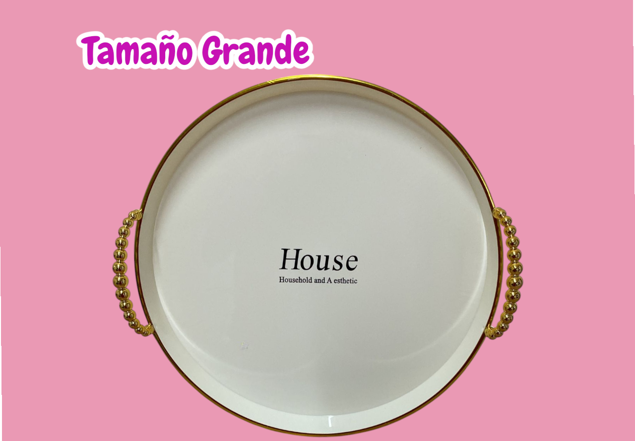 Bandeja Decorativa Redonda grande mod.E507 - Imagen 2