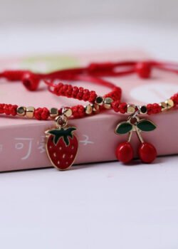 Pulseras Fresa /Cereza de hilo